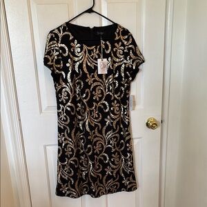 Chic Black and Gold Dress